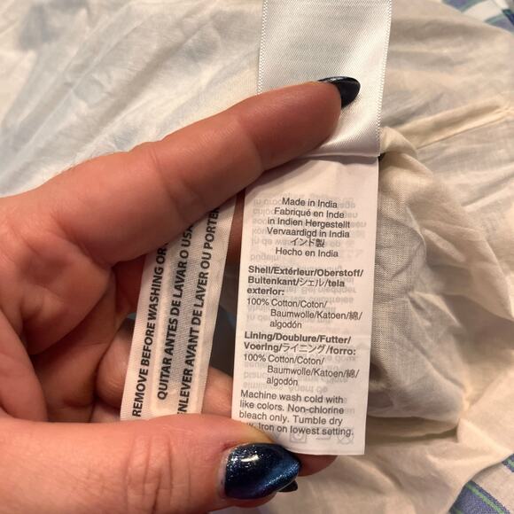 J. Crew Blue Tiered Cape Stripe Dobby Midi Dress Size XS - Picture 9 of 11